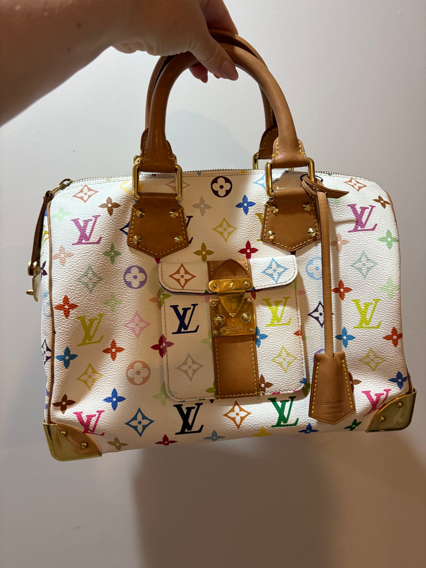 Louis Vuitton Speedy 30 – Multicolore (White)  Takashi Murakami era