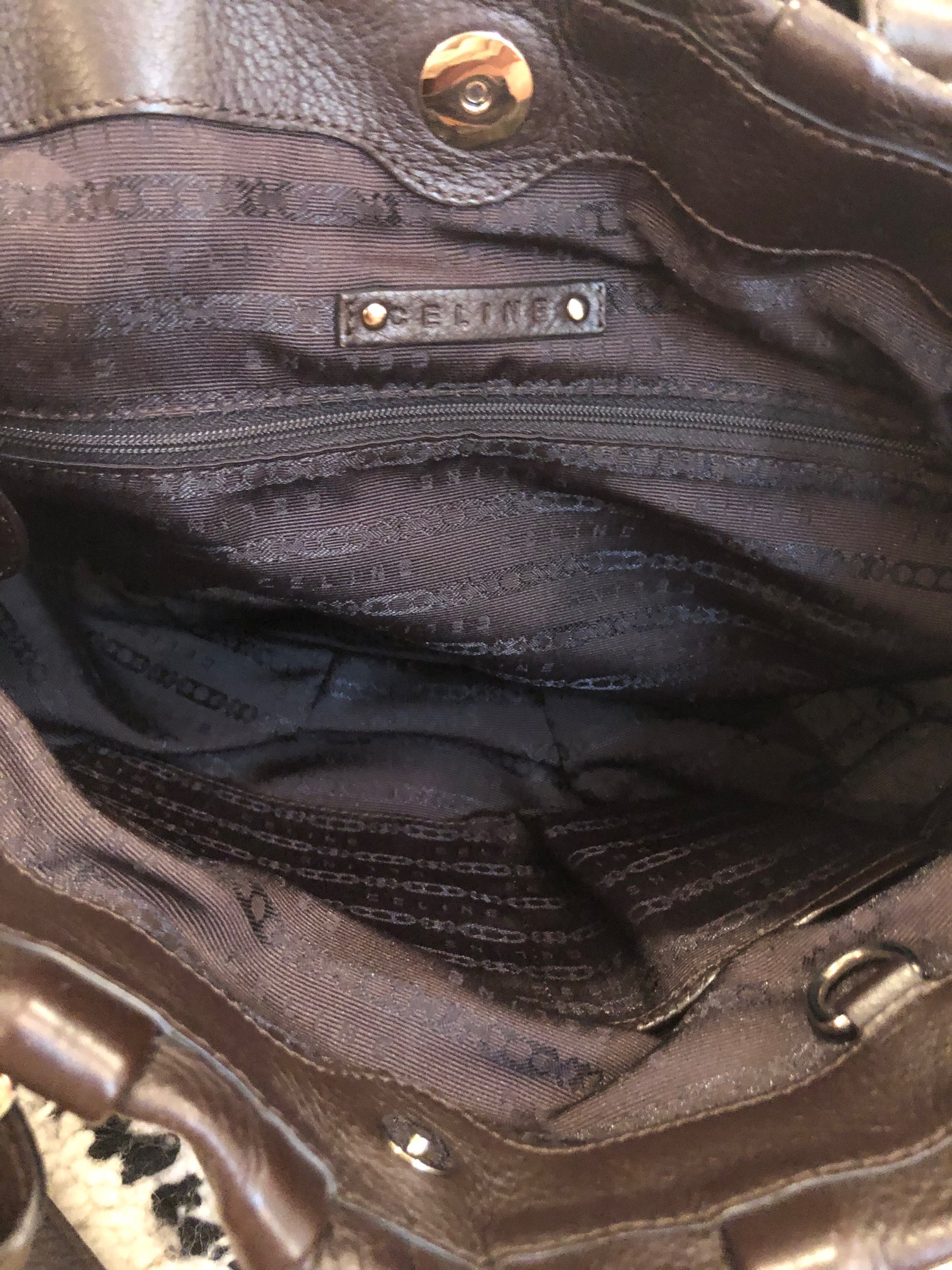 Celine Chocolate Leather tote  image 2