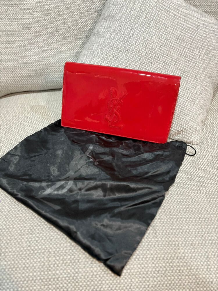 Saint Laurent Red Patent Kate Clutch